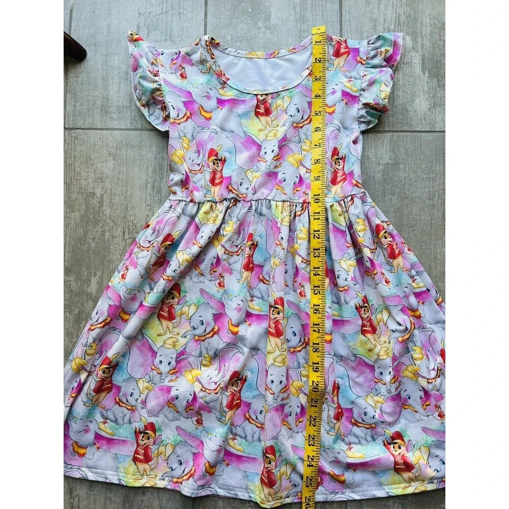 Los Angeles Boutique Disney DUMBO Print Swing Casual Girls Dress School Summer 7